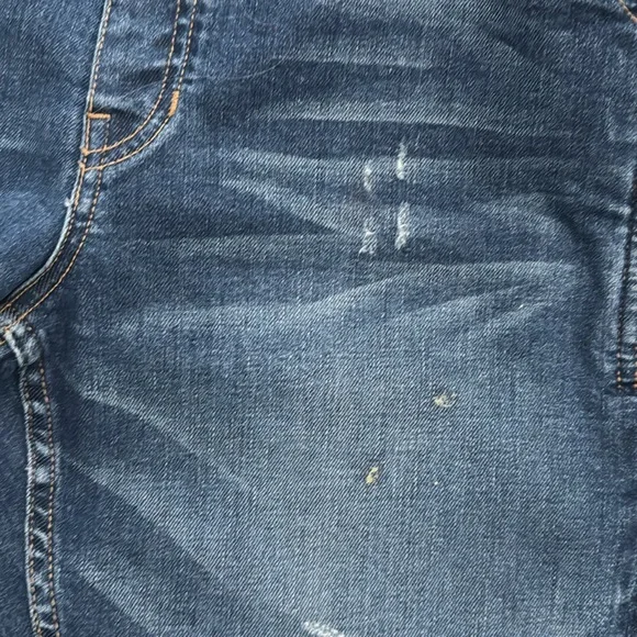 Pilcro Painters Blue Denim Cropped Overalls size 28 - Picture 6 of 10